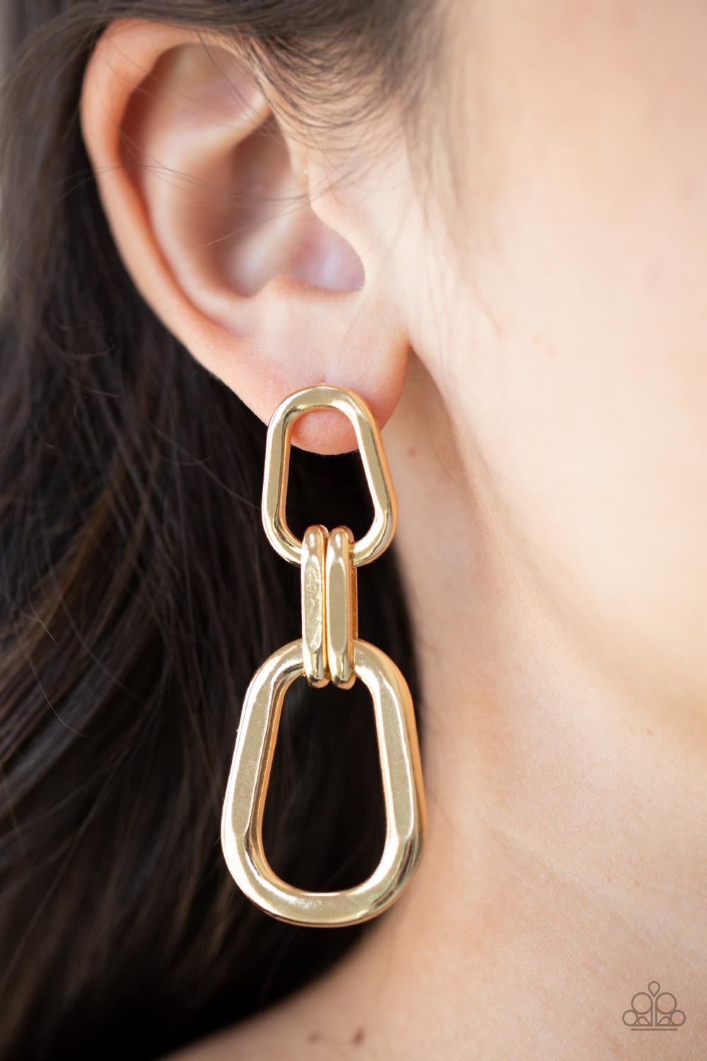 Paparazzi Accessories ❋Harmonic Hardware - Gold Post Earrings❋ Flat Rate Ship $4.50❋