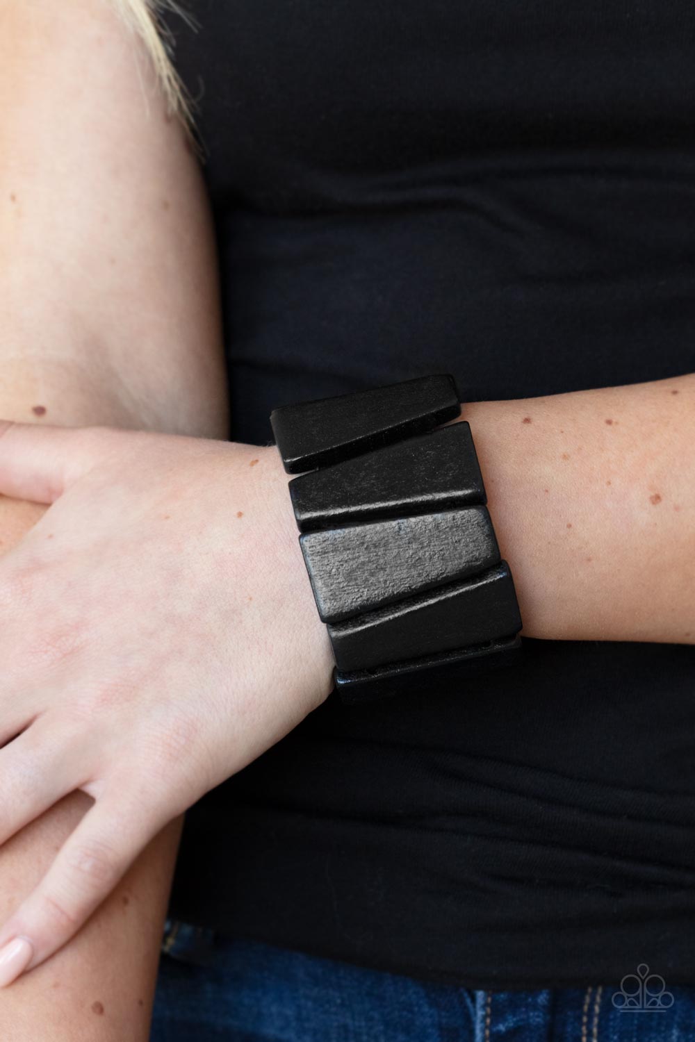 Paparazzi Accessories ❋Barbados Backdrop - Black Bracelet❋ Flat Rate Ship $4.50❋