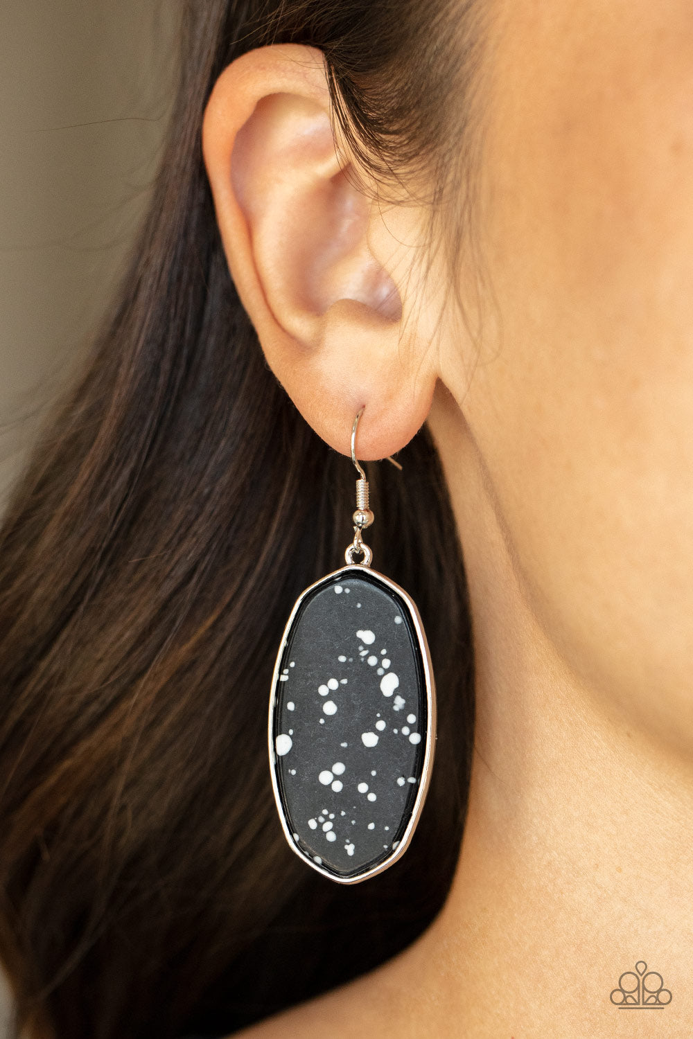 Paparazzi Accessories ❋Stone Sculptures - Black Earrings❋ Flat Rate Ship $4.50❋