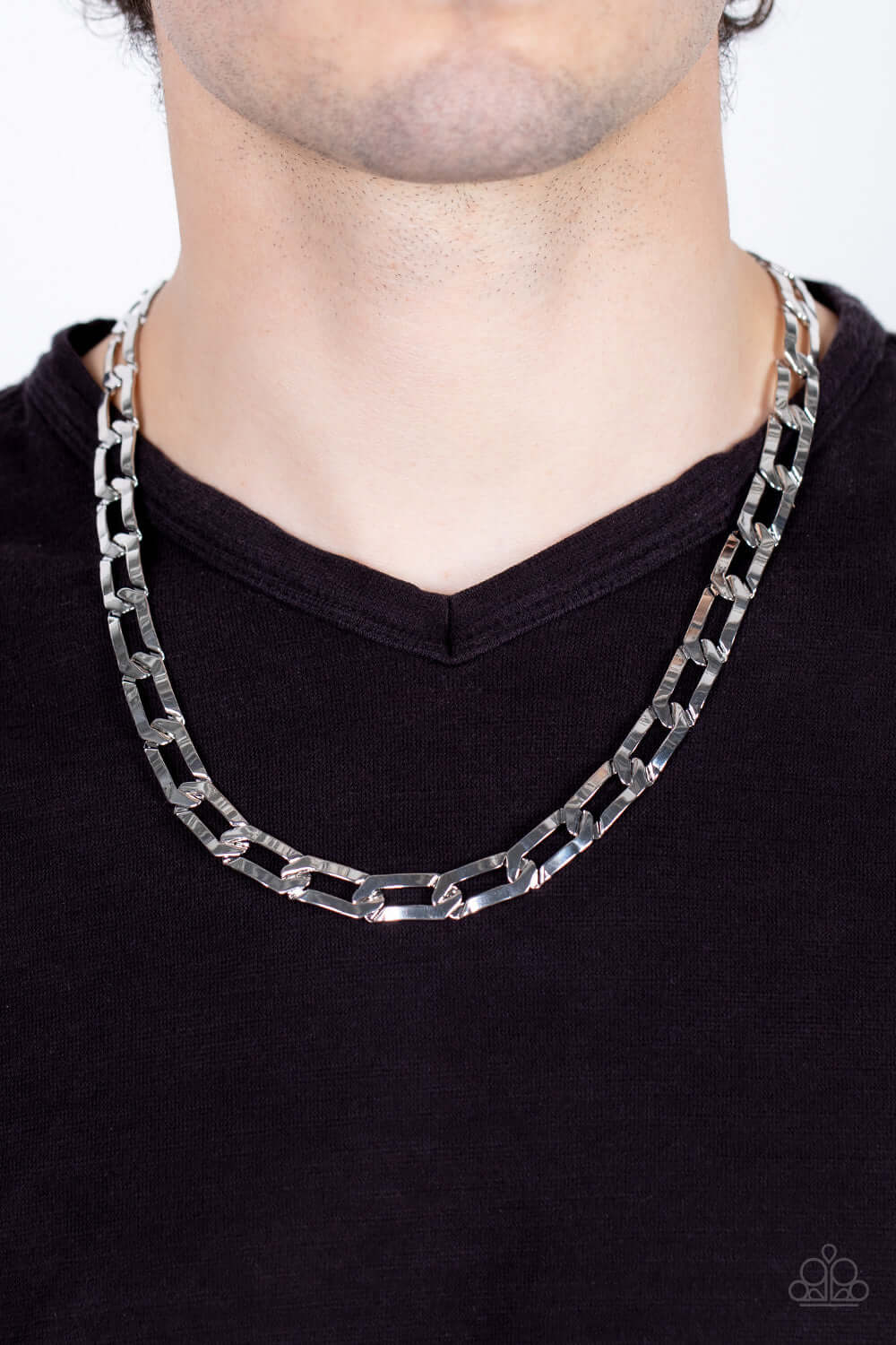 Paparazzi Accessories ❋Full-Court Press - Silver Mens Necklace❋ Flat Rate Ship $4.50❋ - Image #2
