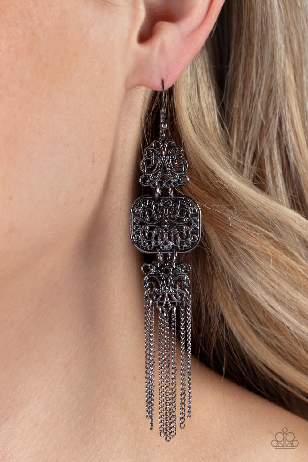 Paparazzi Accessories ❋Eastern Elegance - Black Earrings❋ Flat Rate Ship $4.50❋