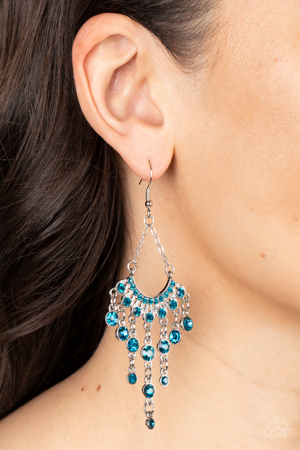 Paparazzi Accessories ❋Commanding Candescence - Blue Earrings❋ Flat Rate Ship $4.50❋