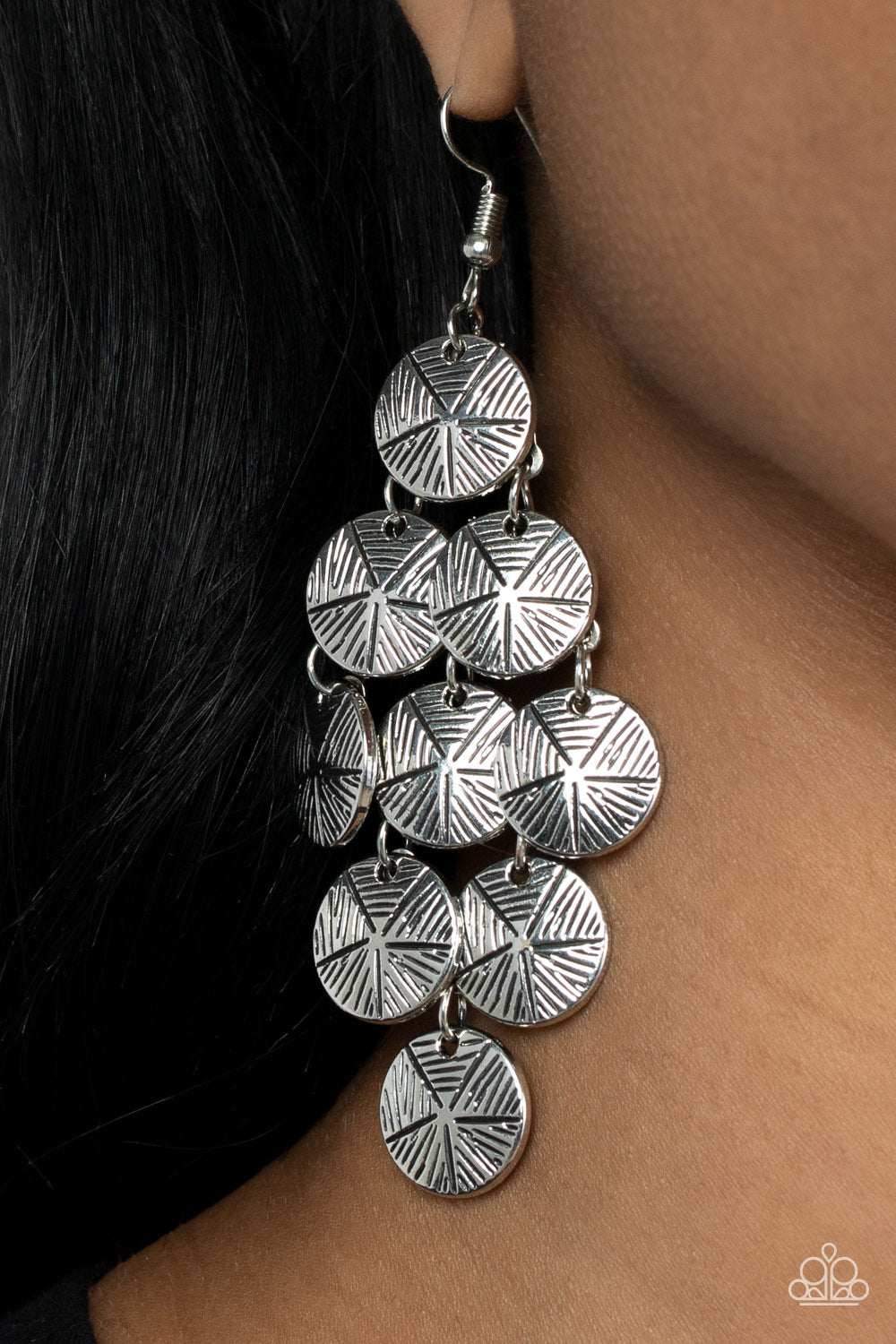 Paparazzi Accessories ❋How CHIME Flies - Silver Earrings❋ Flat Rate Ship $4.50❋