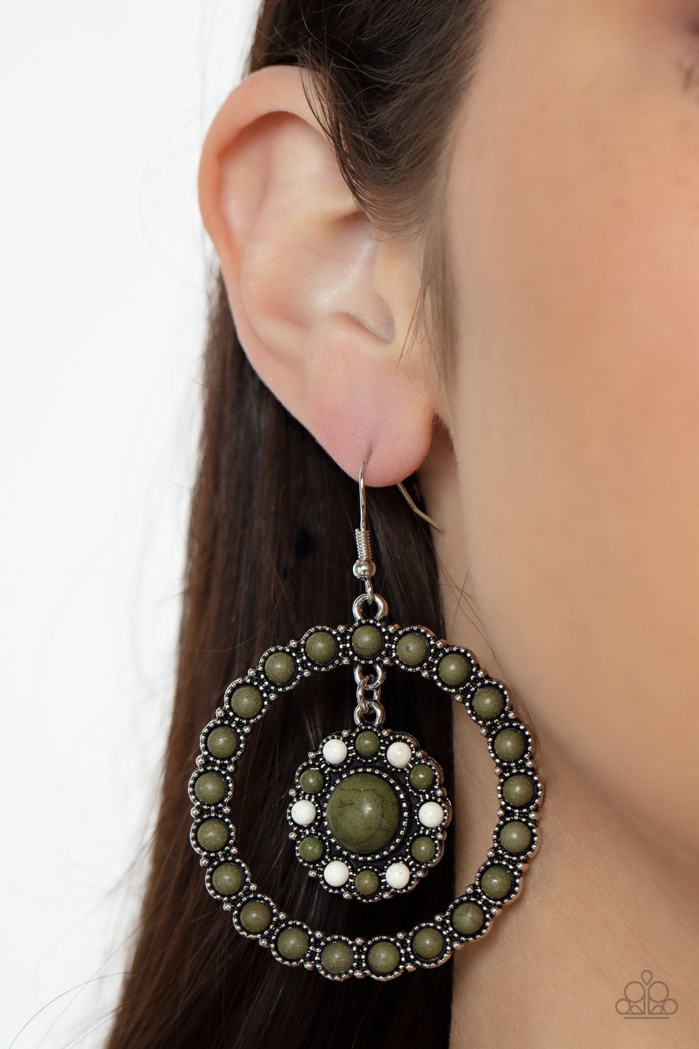 Paparazzi Accessories ❋Saguaro Sanctuary - Green Earrings❋ Flat Rate Ship $4.50❋