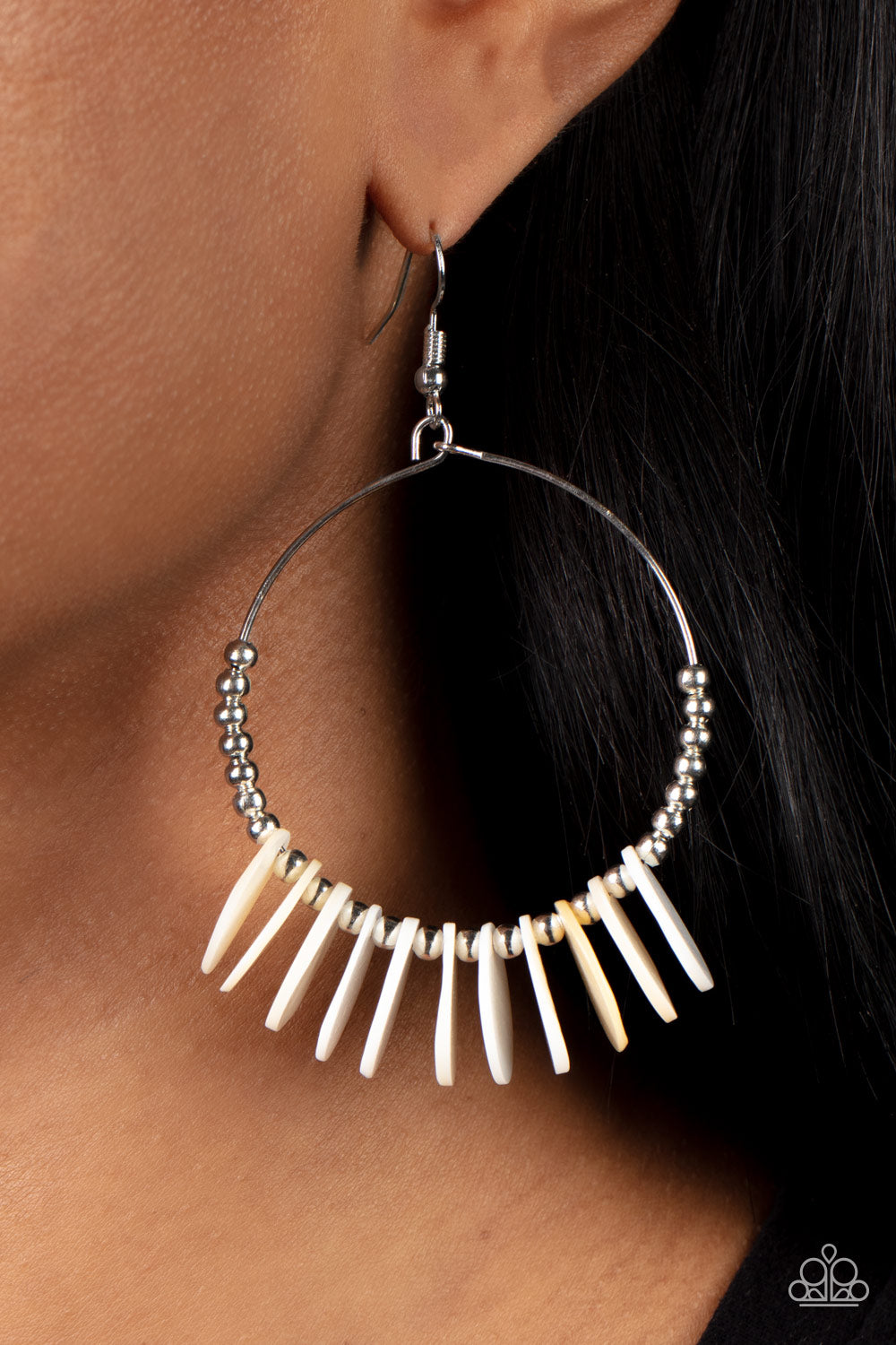Paparazzi Accessories ❋Caribbean Cocktail - White Earrings❋ Flat Rate Ship $4.50❋