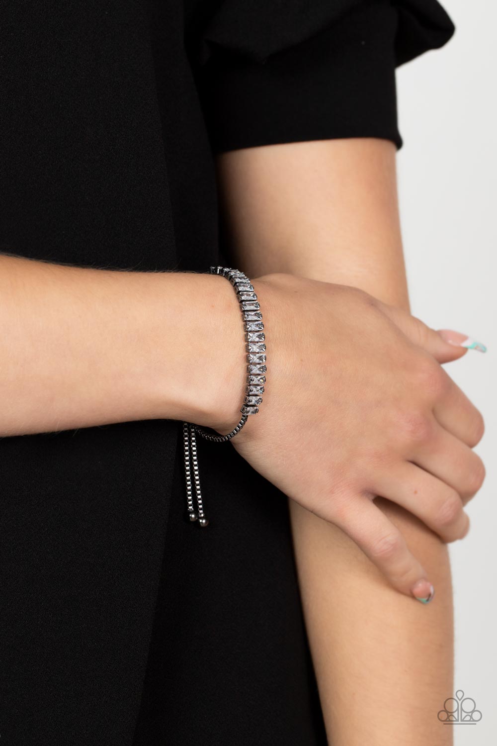 Paparazzi Accessories ❋Glitz and Glimmer - Black Bracelet❋ Flat Rate Ship $4.50❋