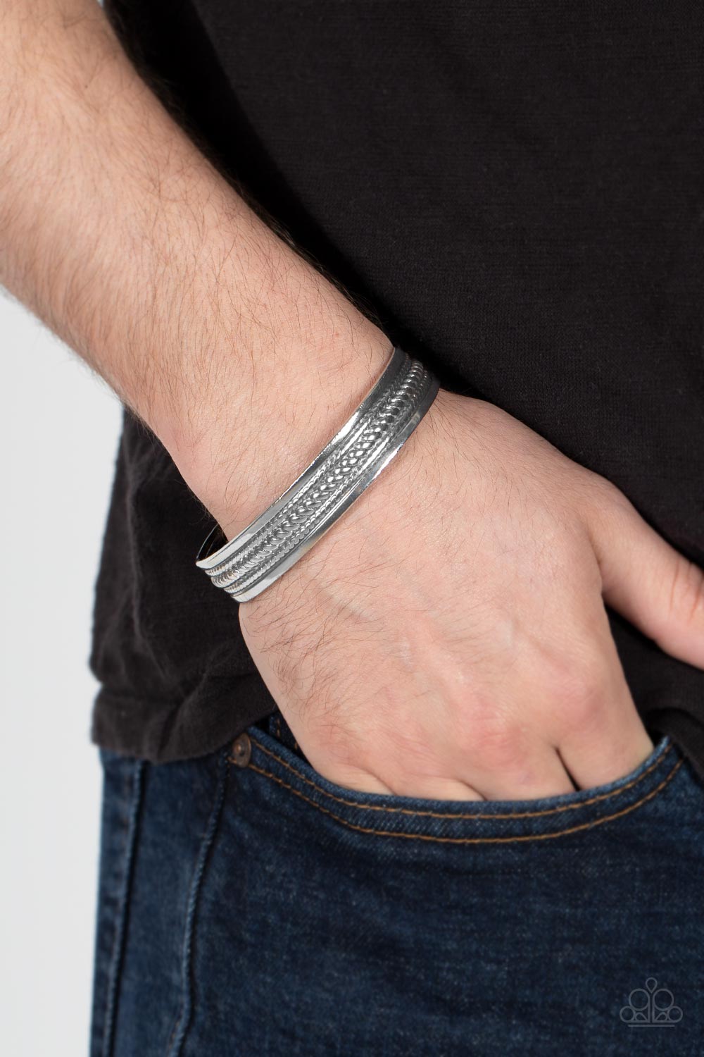 Paparazzi Accessories ❋Urban Expedition - Silver Mens Bracelet❋ Flat Rate Ship $4.50❋