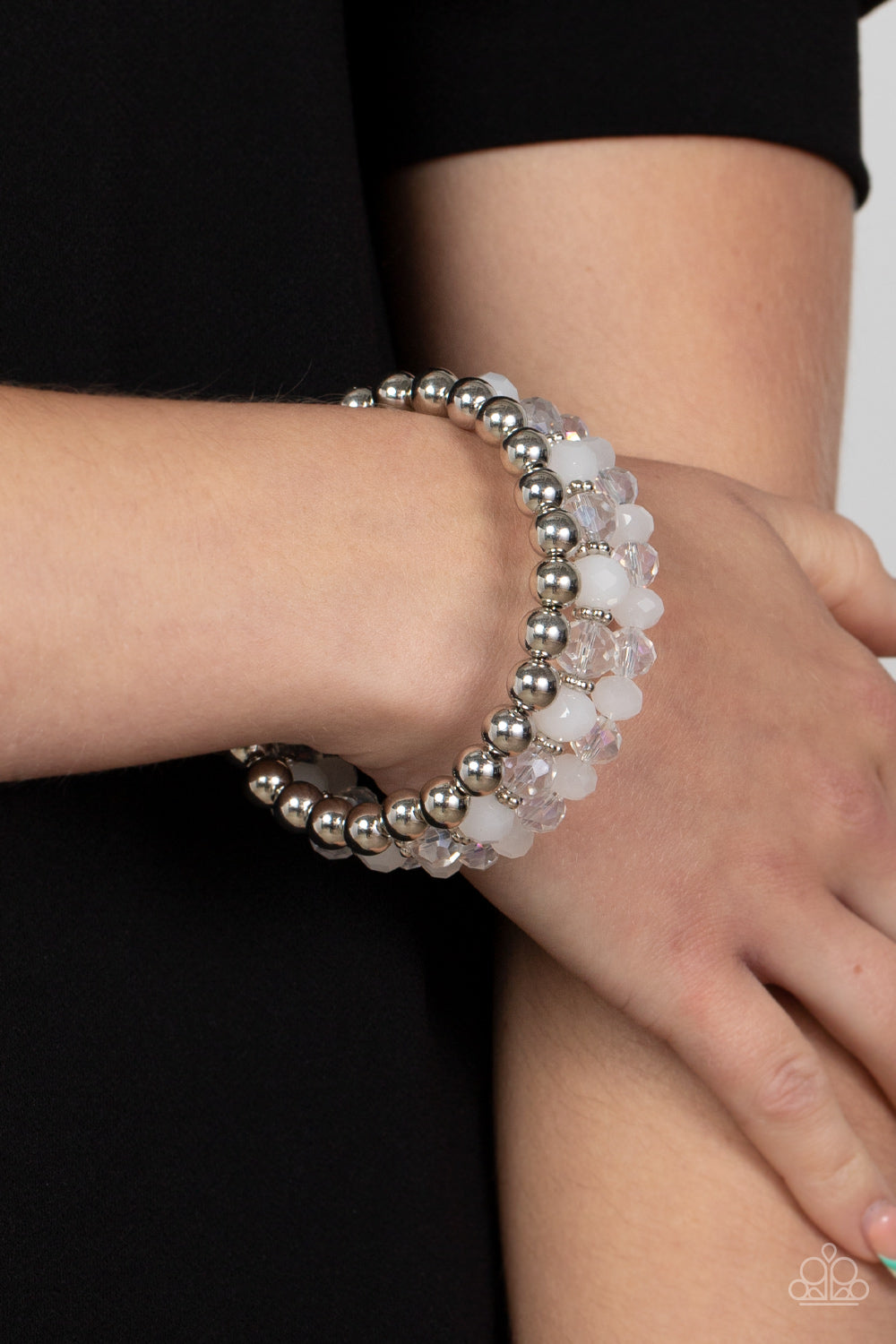 Paparazzi Accessories ❋Gimme Gimme - White Bracelet❋ Flat Rate Ship $4.50❋
