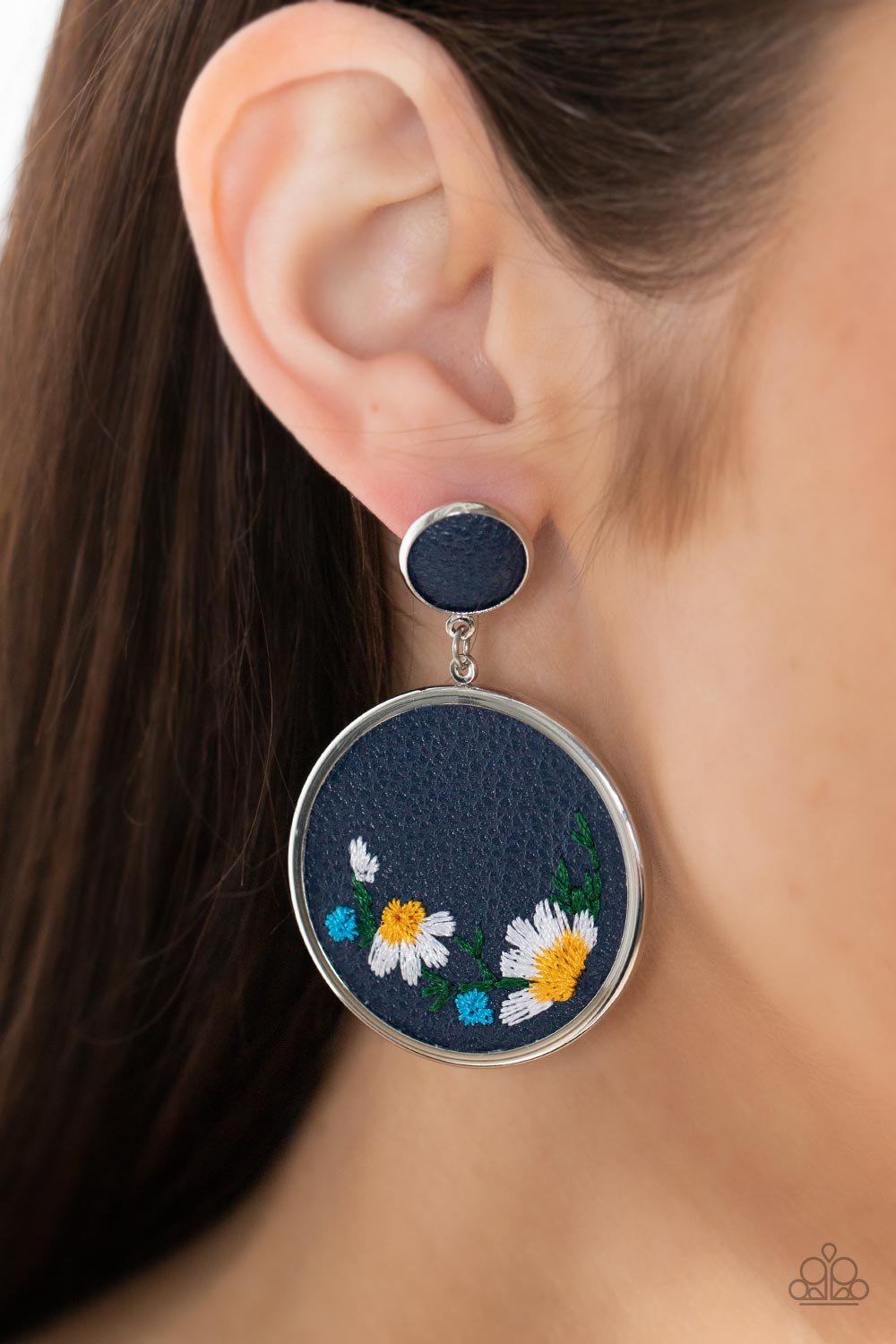 Paparazzi Accessories ❋Embroidered Gardens - Blue Post Earrings❋ Flat Rate Ship $4.50❋