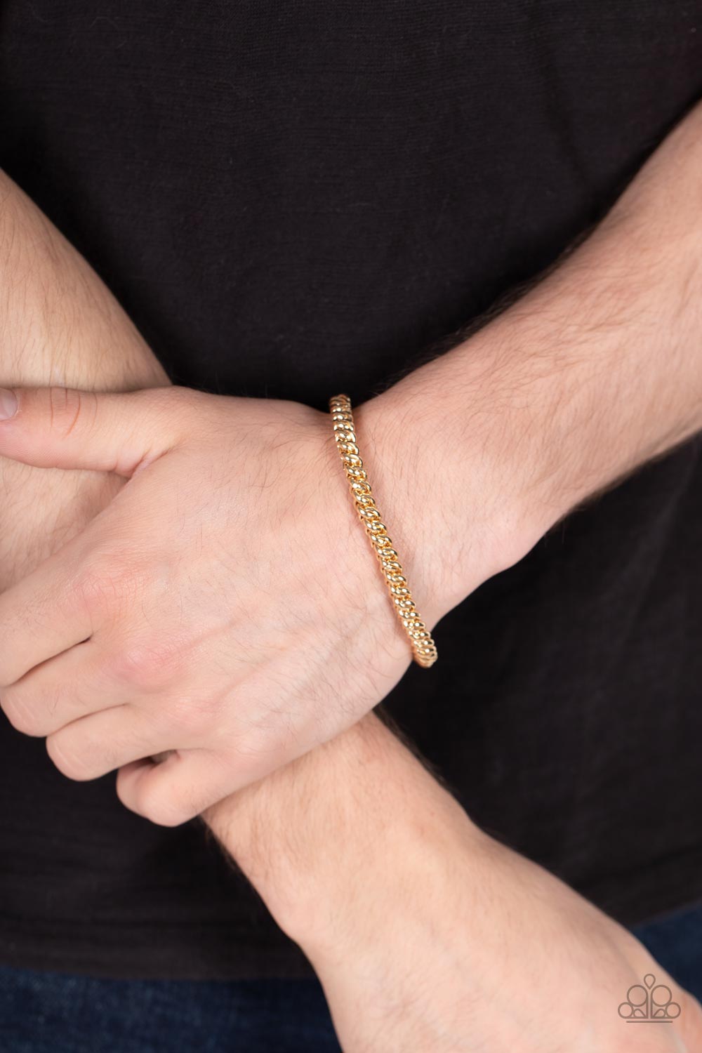 Paparazzi Accessories ❋Setting The Pace - Gold Mens Bracelet❋ Flat Rate Ship $4.50❋