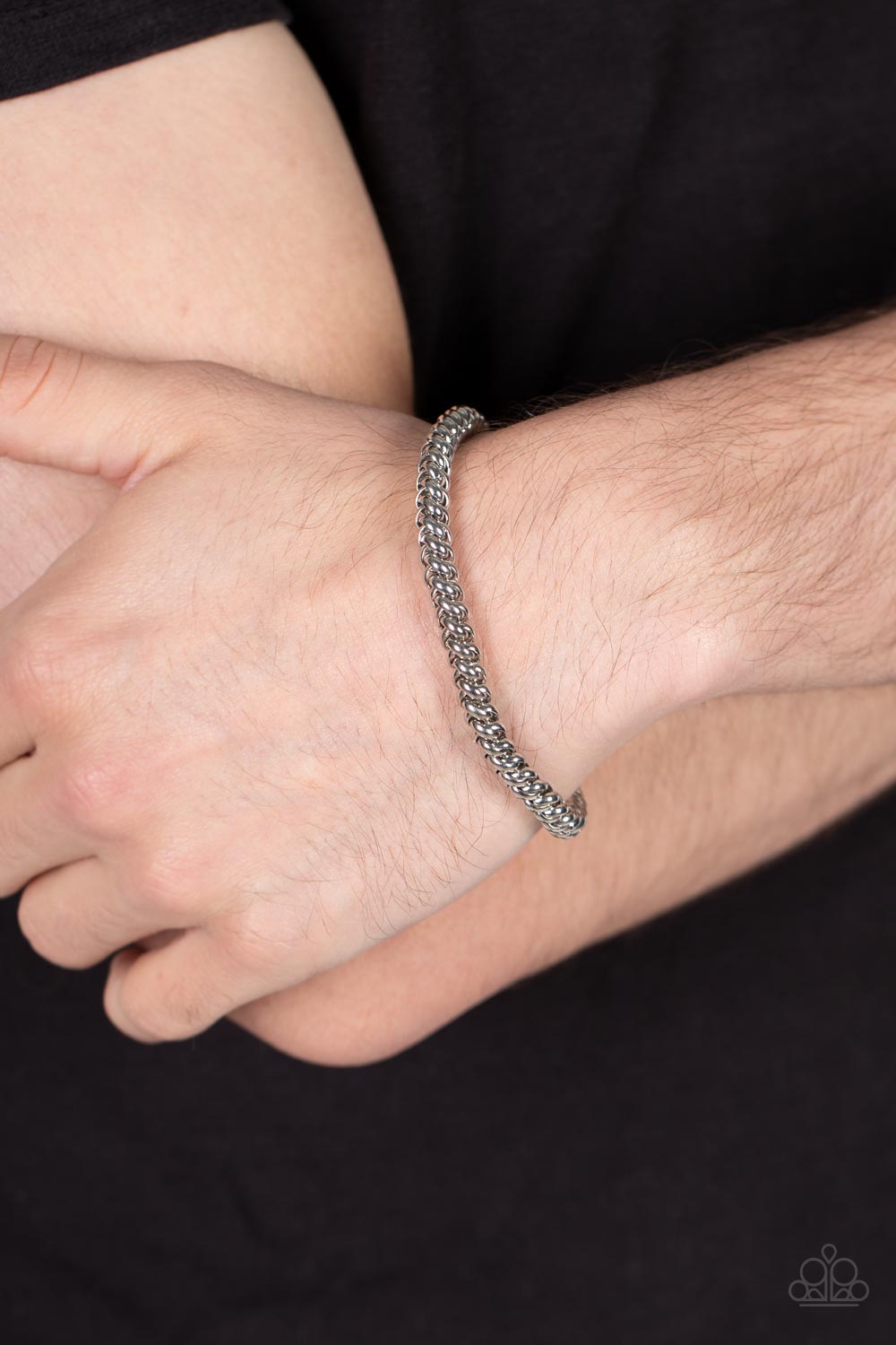 Paparazzi Accessories ❋Setting The Pace - Silver Mens Bracelet❋ Flat Rate Ship $4.50❋