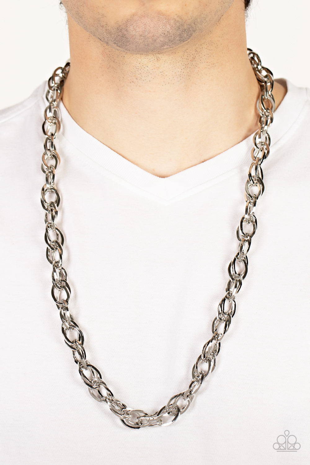 Paparazzi Accessories ❋Custom Couture - Silver Mens Necklace❋ Flat Rate Ship $4.50❋