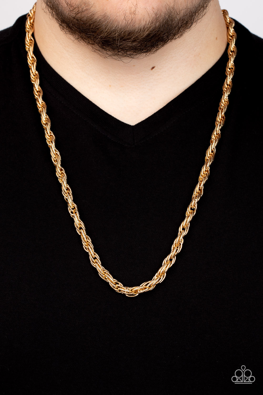 Paparazzi Accessories ❋Pit Stop - Gold Mens Necklace❋ Flat Rate Ship $4.50❋