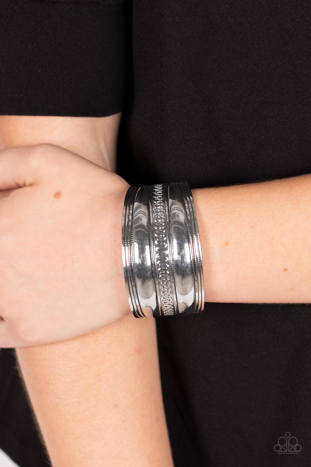 Paparazzi Accessories ❋Egyptian Essence - Silver Bracelet❋ Flat Rate Ship $4.50❋