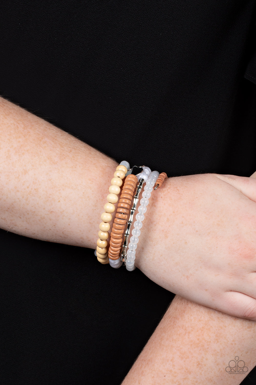 Paparazzi Accessories ❋Free-Spirited Spiral - White Bracelet❋ Flat Rate Ship $4.50❋