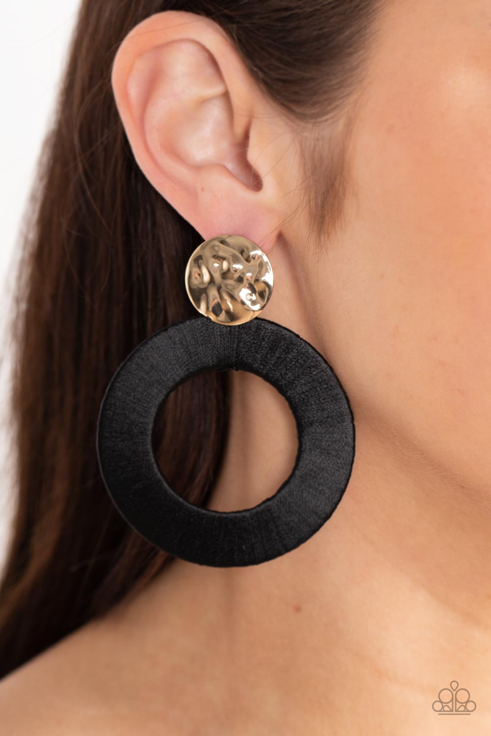 Paparazzi Accessories ❋Strategically Sassy - Black Post Earrings❋ Flat Rate Ship $4.50❋