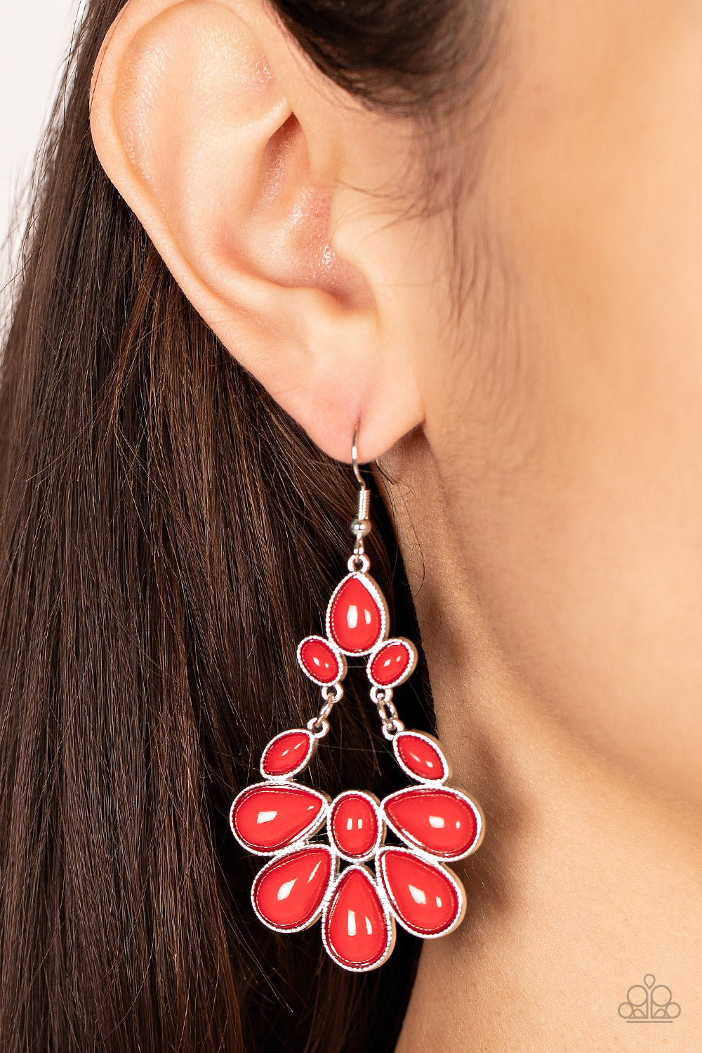 Paparazzi Accessories ❋Colorfully Canopy - Red Earrings❋ Flat Rate Ship $4.50❋