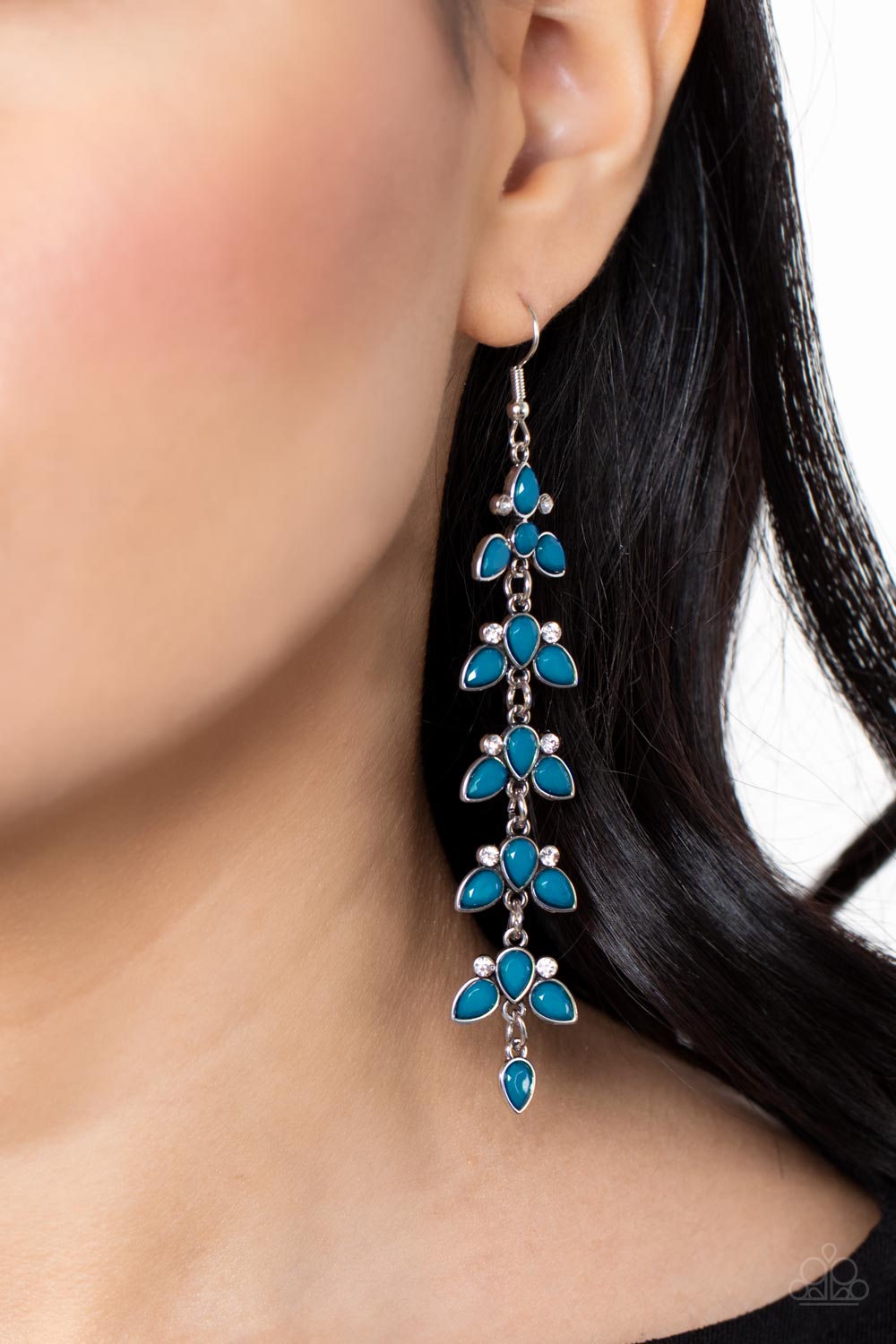 Paparazzi Accessories ❋Fanciful Foliage - Blue Earrings❋ Flat Rate Ship $4.50❋