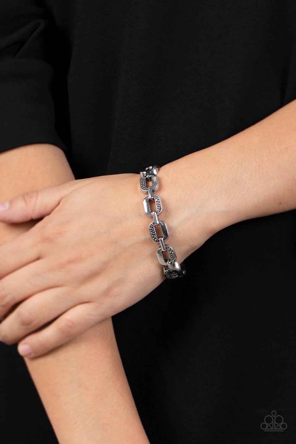 Paparazzi Accessories ❋Powerhouse Plunder - Silver Bracelet❋ Flat Rate Ship $4.50❋