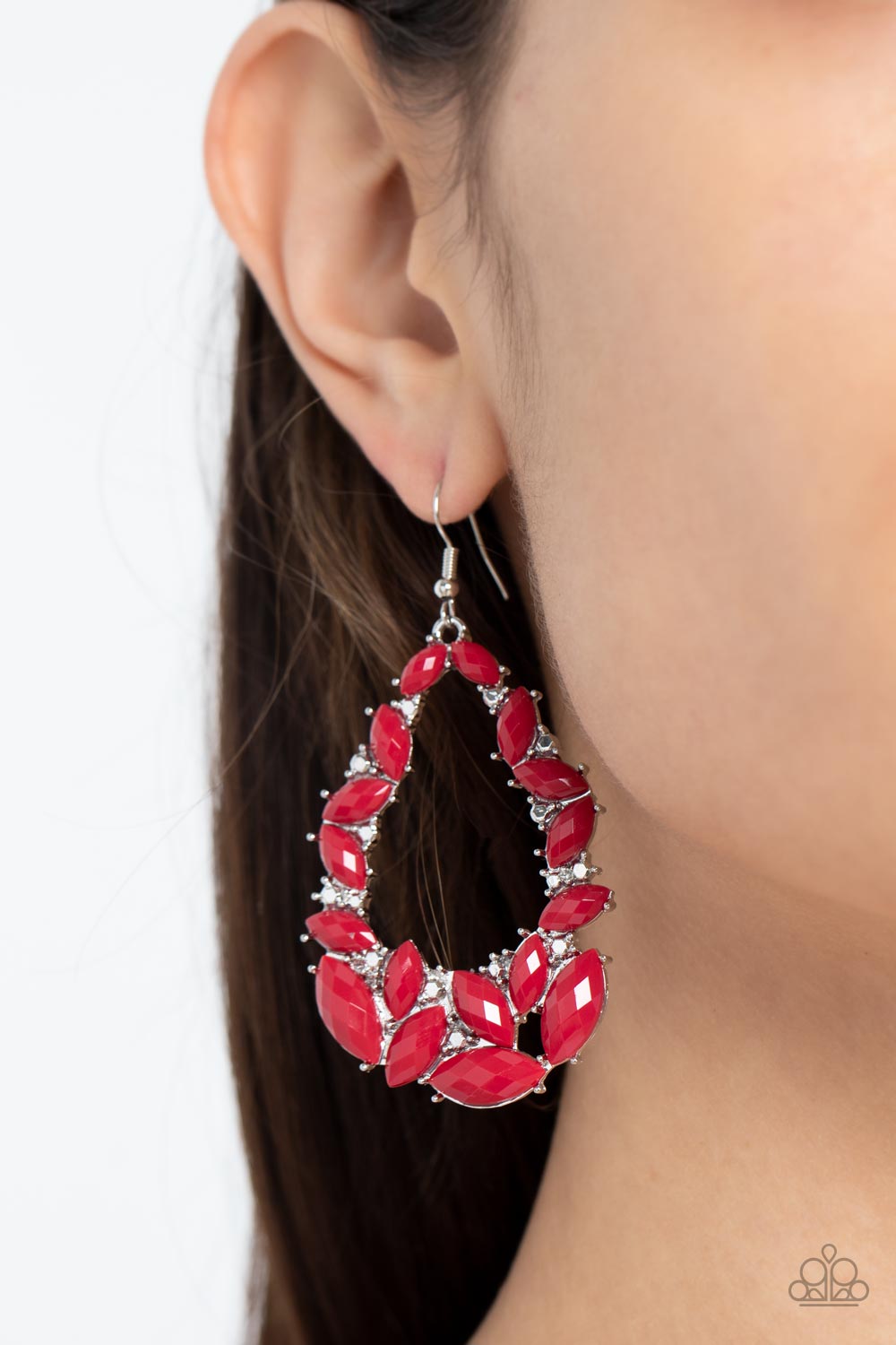 Paparazzi Accessories ❋Tenacious Treasure - Red Earrings❋ Flat Rate Ship $4.50❋