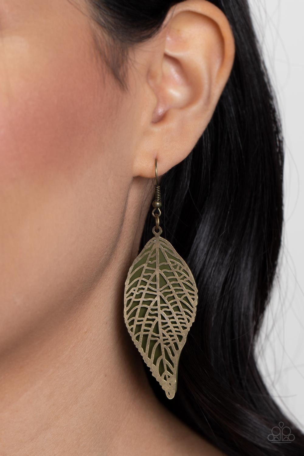 Paparazzi Accessories ❋Leafy Luxury - Green Earrings❋ Flat Rate Ship $4.50❋