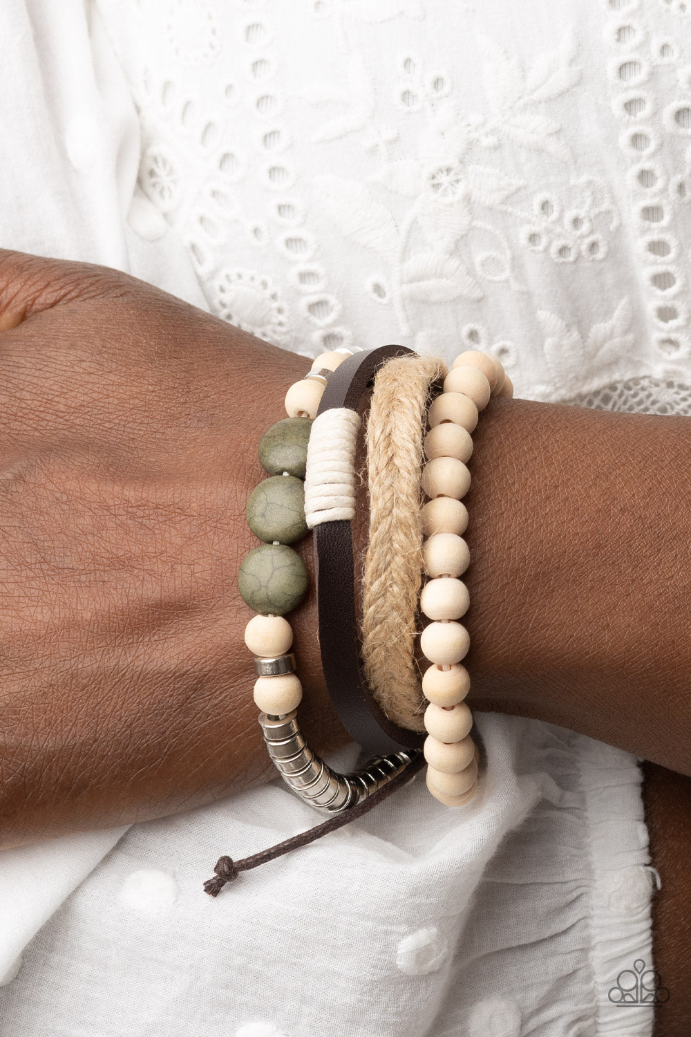 Paparazzi Accessories ❋DRIFTER Away - Green Bracelet❋ Flat Rate Ship $4.50❋