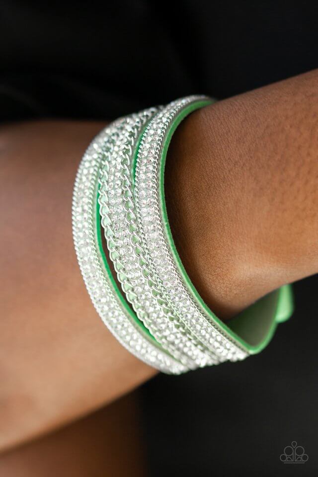 Paparazzi Accessories ❋Dangerously Drama Queen - Green Bracelet❋ Flat Rate Ship $4.50❋ - Image #2