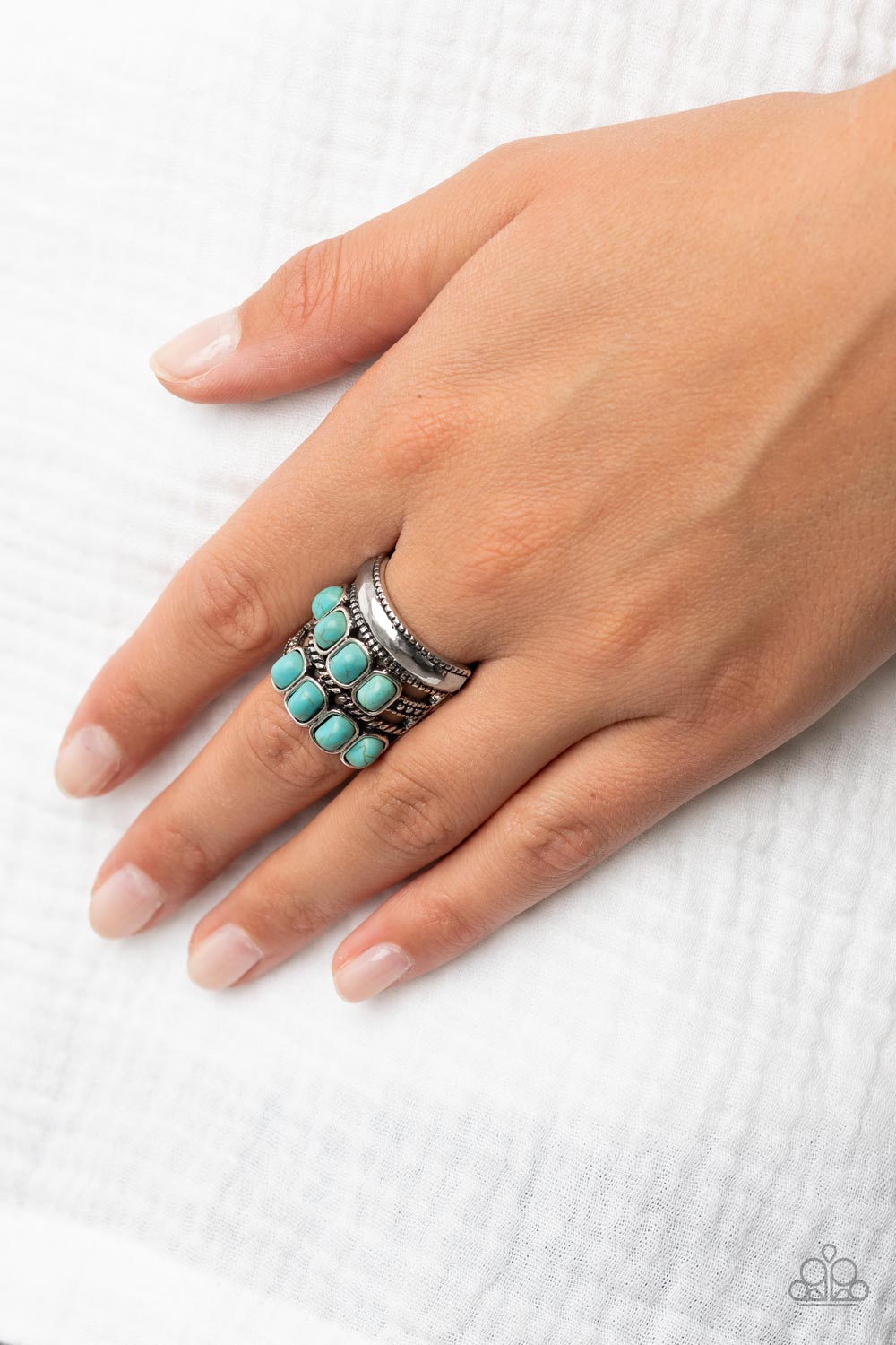 Paparazzi Accessories ❋Mojave Monument - Blue Ring❋ Flat Rate Ship $4.50❋