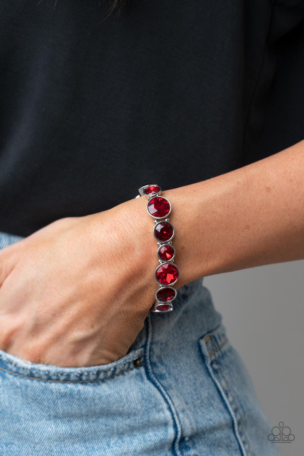 Paparazzi Accessories ❋Twinkling Tease - Red Bracelet❋ Flat Rate Ship $4.50❋