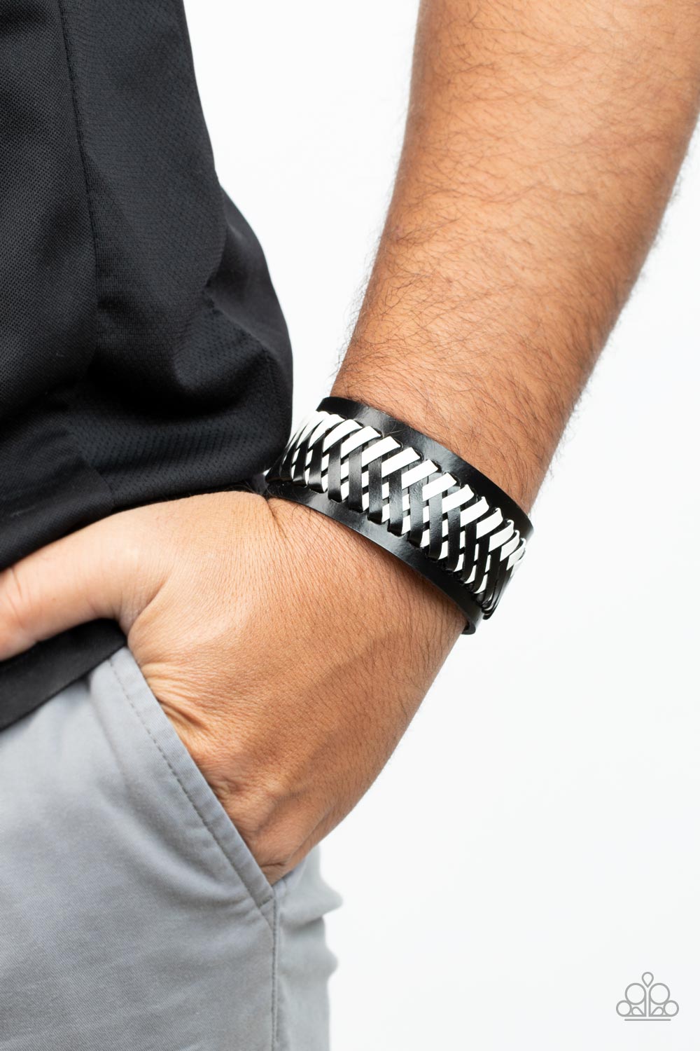 Paparazzi Accessories ❋Punk Rocker Road - Black Bracelet❋ Flat Rate Ship $4.50❋