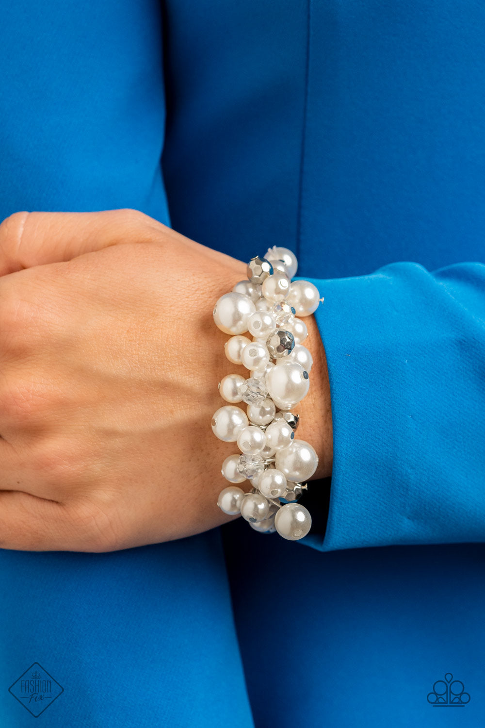 Paparazzi Accessories ❋Elegantly Exaggerated - White Bracelet❋ Flat Rate Ship $4.50❋
