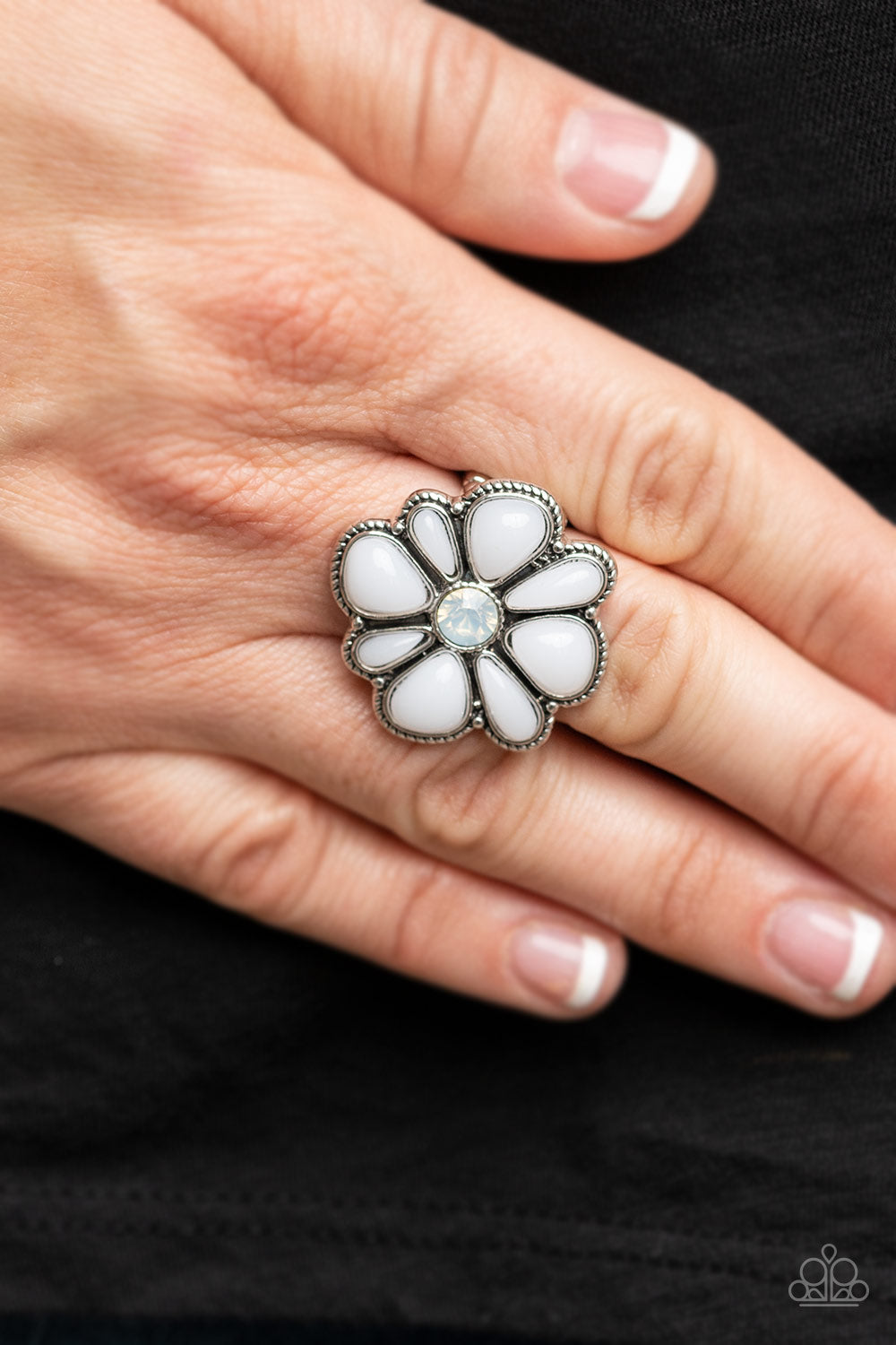 Paparazzi Accessories ❋Meadow Mystique - White Ring❋ Flat Rate Ship $4.50❋