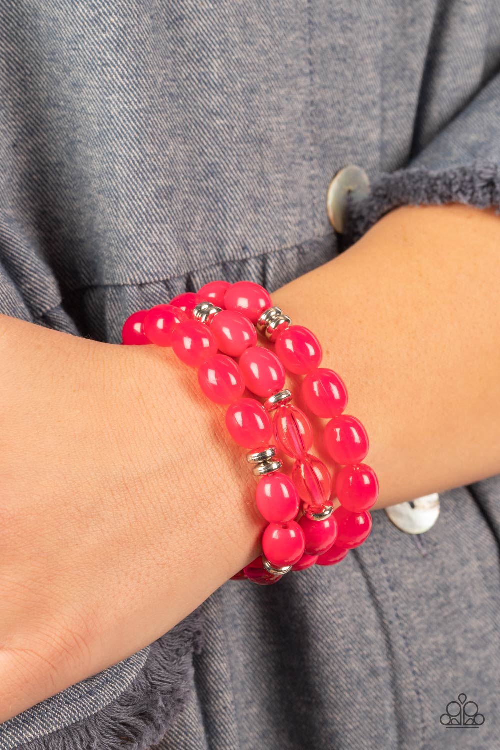 Paparazzi Accessories ❋Coastal Coastin - Pink Bracelet❋ Flat Rate Ship $4.50❋