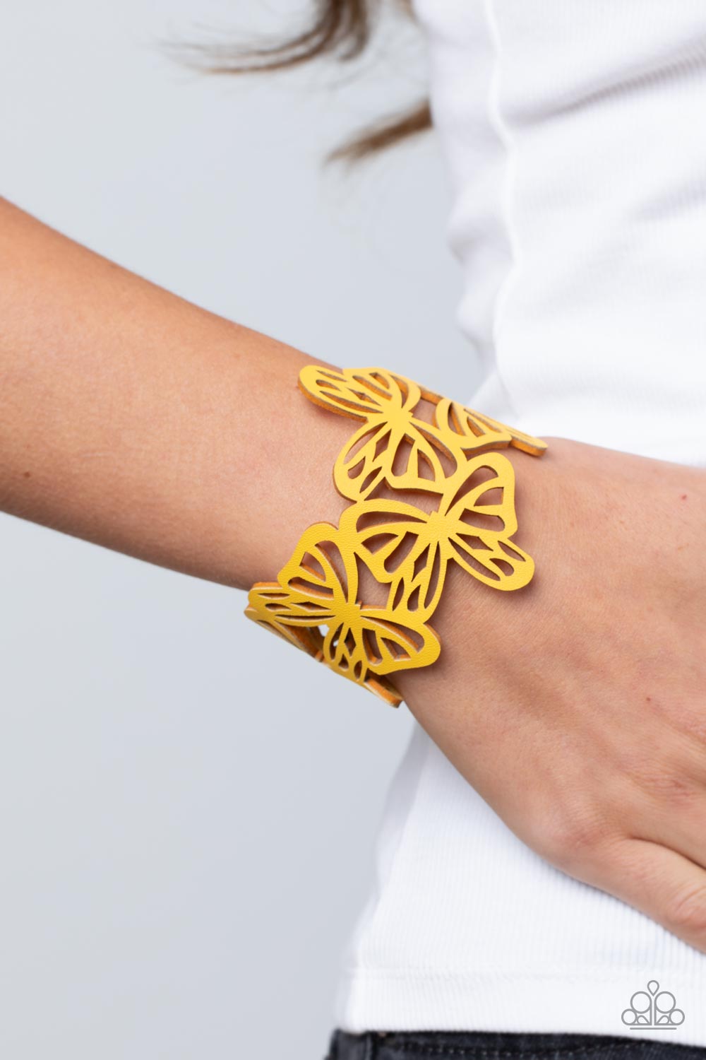 Paparazzi Accessories ❋Butterfly Breeze - Yellow Bracelet❋ Flat Rate Ship $4.50❋
