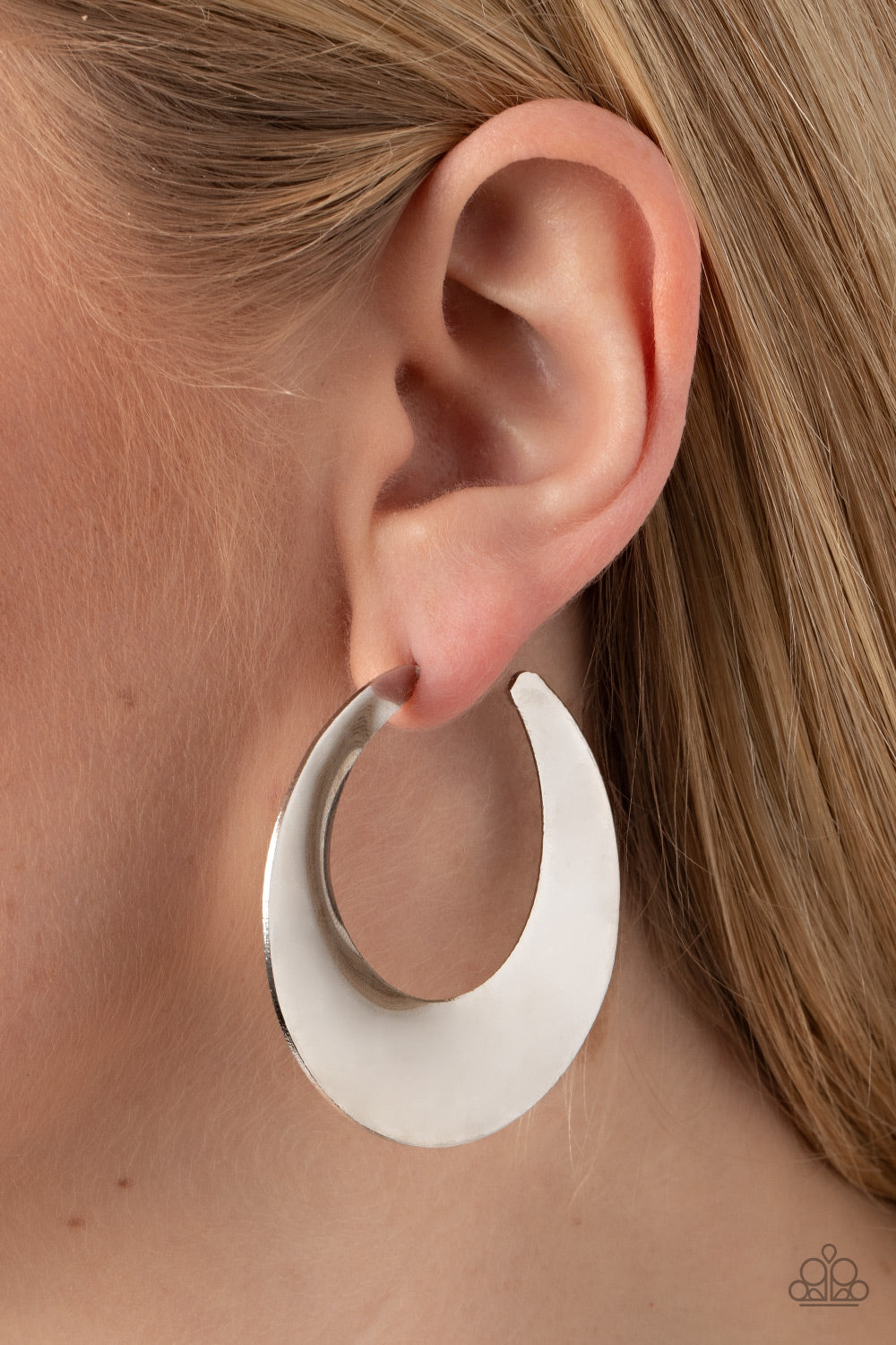 Paparazzi Accessories ❋Power Curves - Silver Earrings❋ Flat Rate Ship $4.50❋