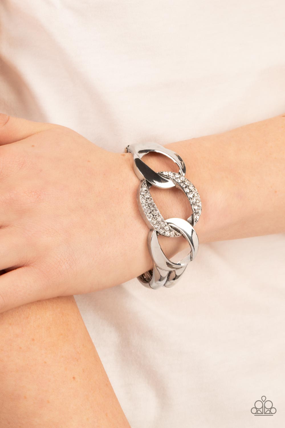 Paparazzi Accessories ❋BOMBSHELL Squad - White Bracelet❋ Flat Rate Ship $4.50❋