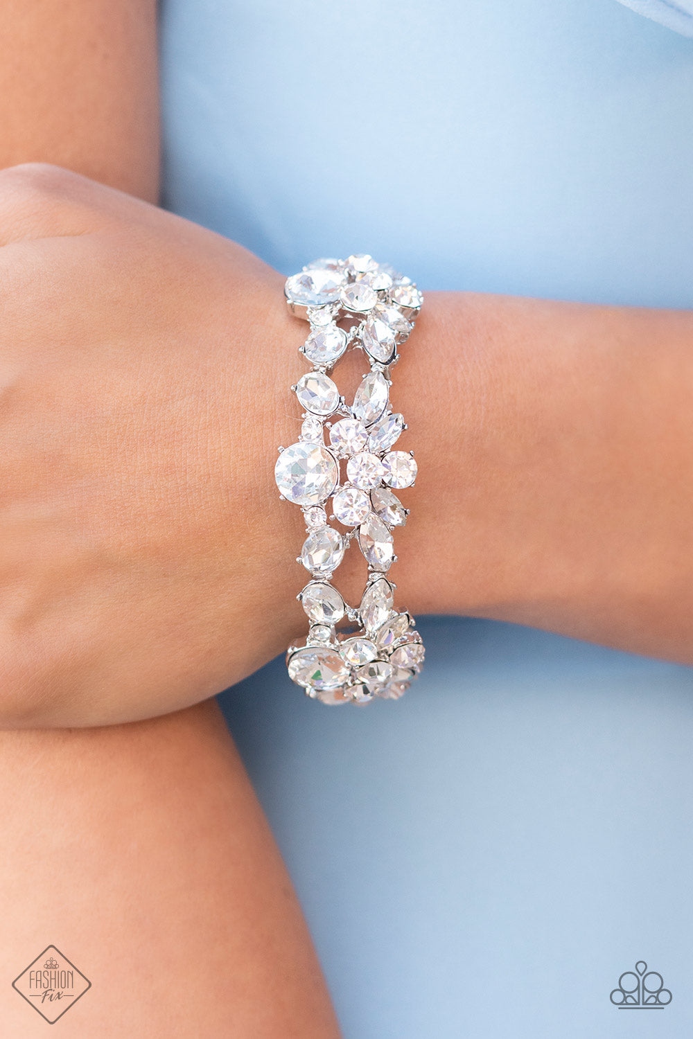 Paparazzi Accessories ❋Beloved Bling - White Bracelet❋ Flat Rate Ship $4.50❋