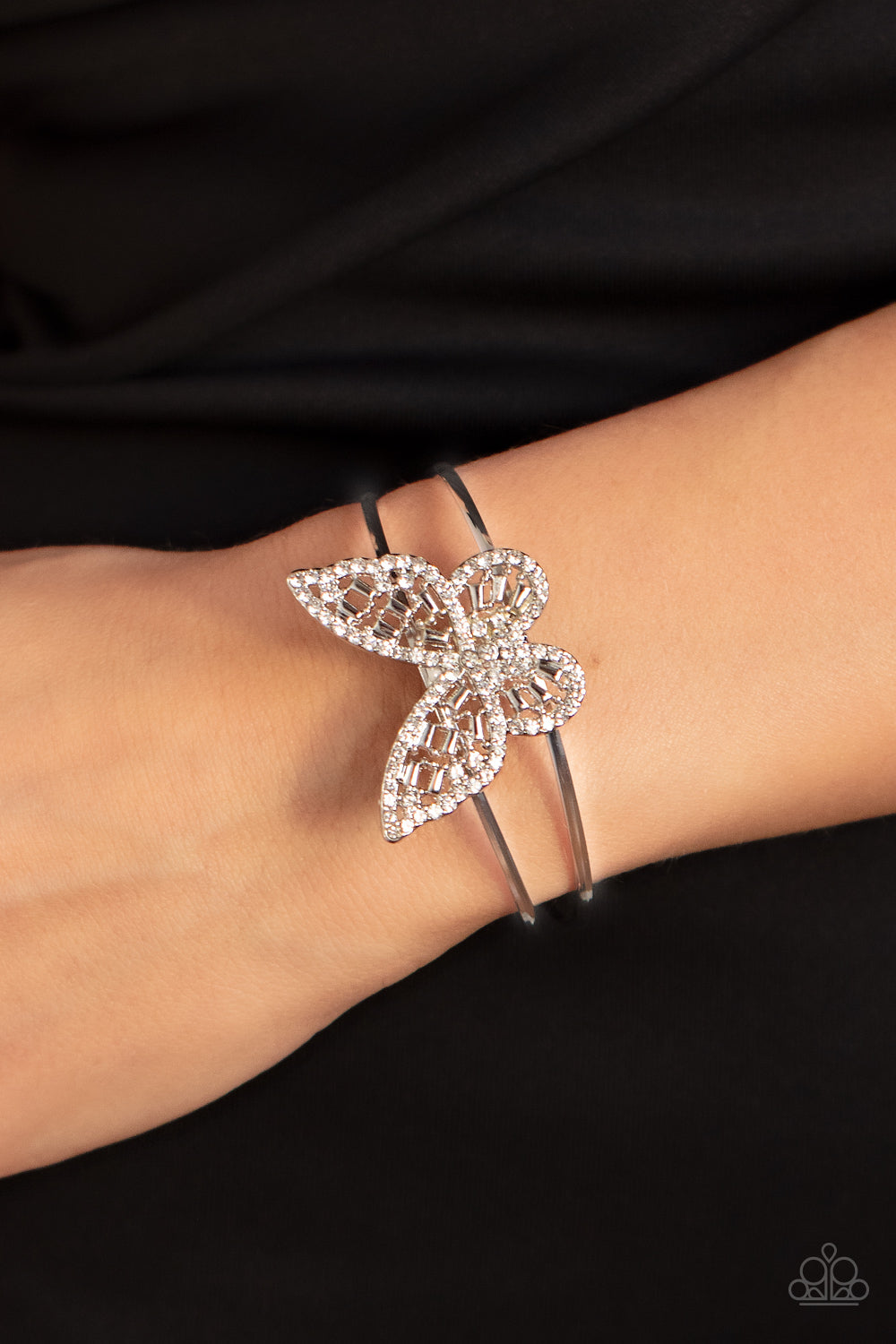 Paparazzi Accessories ❋Butterfly Bella - White Bracelet❋ Flat Rate Ship $4.50❋