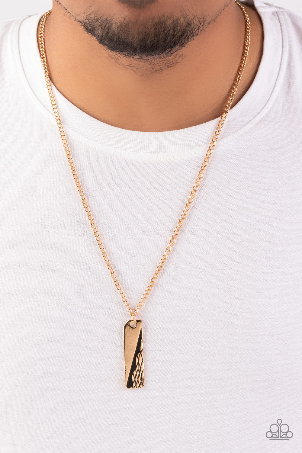 Paparazzi Accessories ❋Tag Along - Gold Mens Necklace❋ Flat Rate Ship $4.50❋