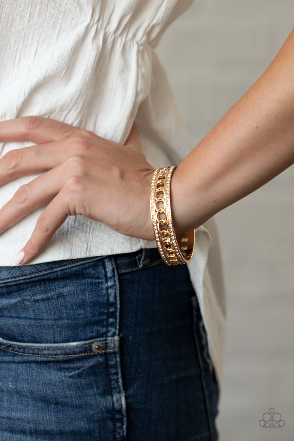 Paparazzi Accessories ✽ Couture Court - Gold Bracelet✽Flat Rate Ship $4.50✽ - Image #2