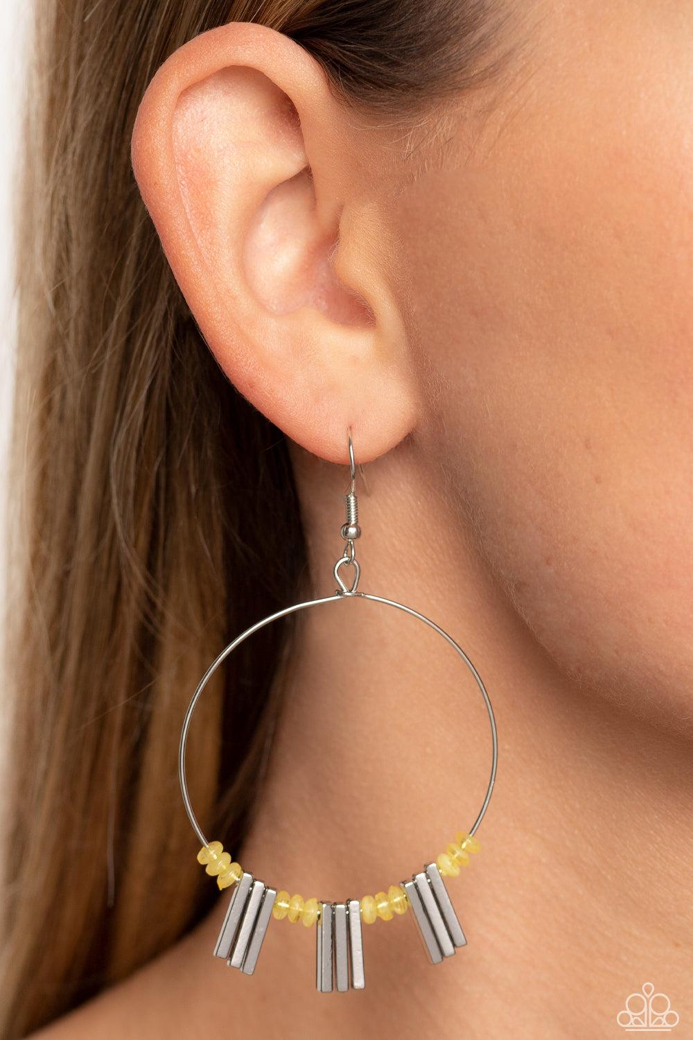 Paparazzi Accessories ❋Luxe Lagoon - Yellow Earrings❋ Flat Rate Ship $4.50❋ - Image #2