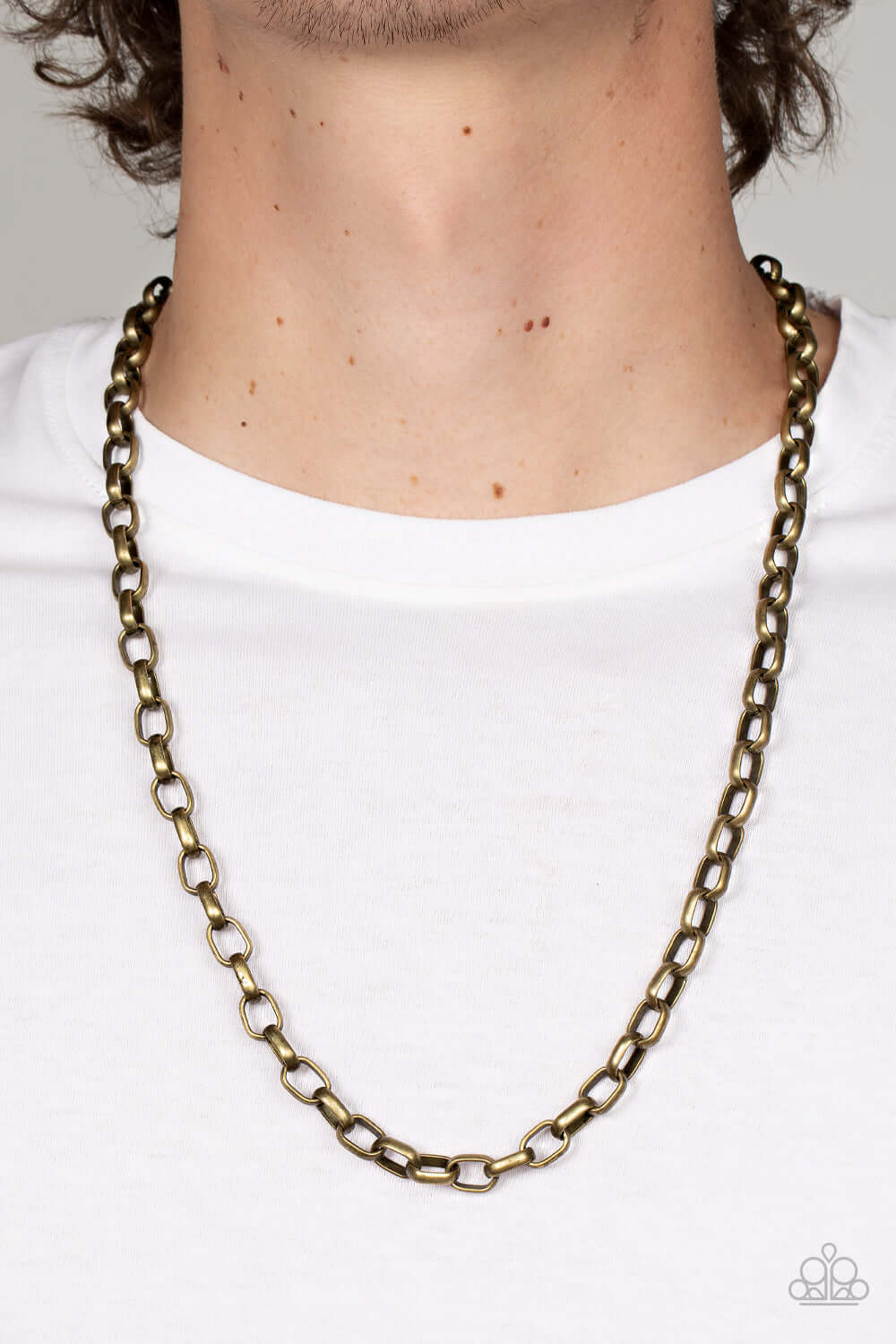Paparazzi Accessories ❋Gridiron Rumble - Brass Mens Necklace❋ Flat Rate Ship $4.50❋ - Image #2