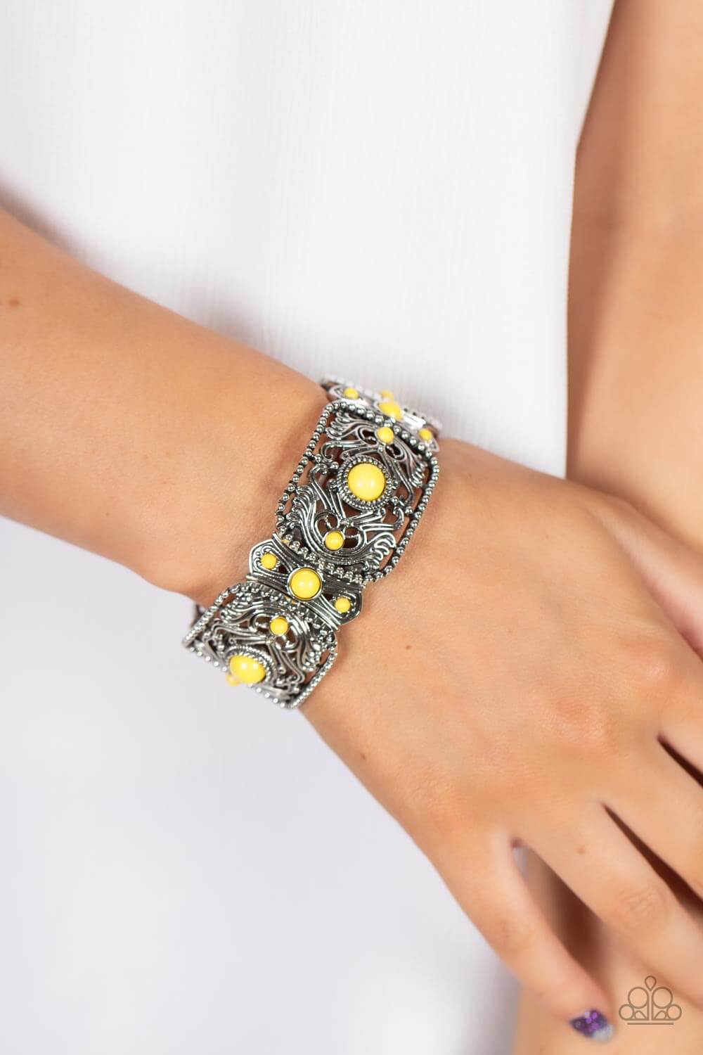 Paparazzi Accessories ❋Going Going GONDOLA - Yellow Bracelet❋ Flat Rate Ship $4.50❋ - Image #2
