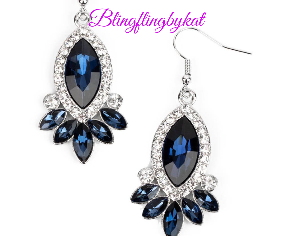 Paparazzi Accessories ✽Prismatic Parade - Blue Earrings ✽ Flat Rate Ship $4.50 ✽ - Image #2