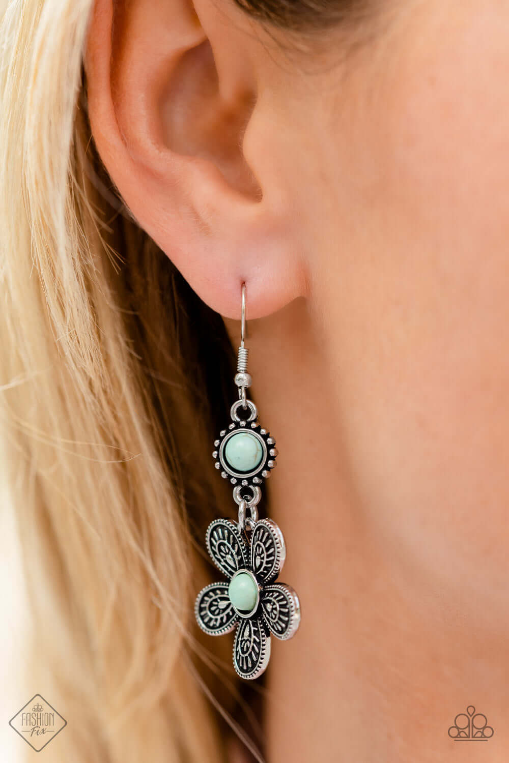 Paparazzi Accessories ❋Free-Spirited Flourish - Blue Earrings❋ Flat Rate Ship $4.50❋ - Image #2
