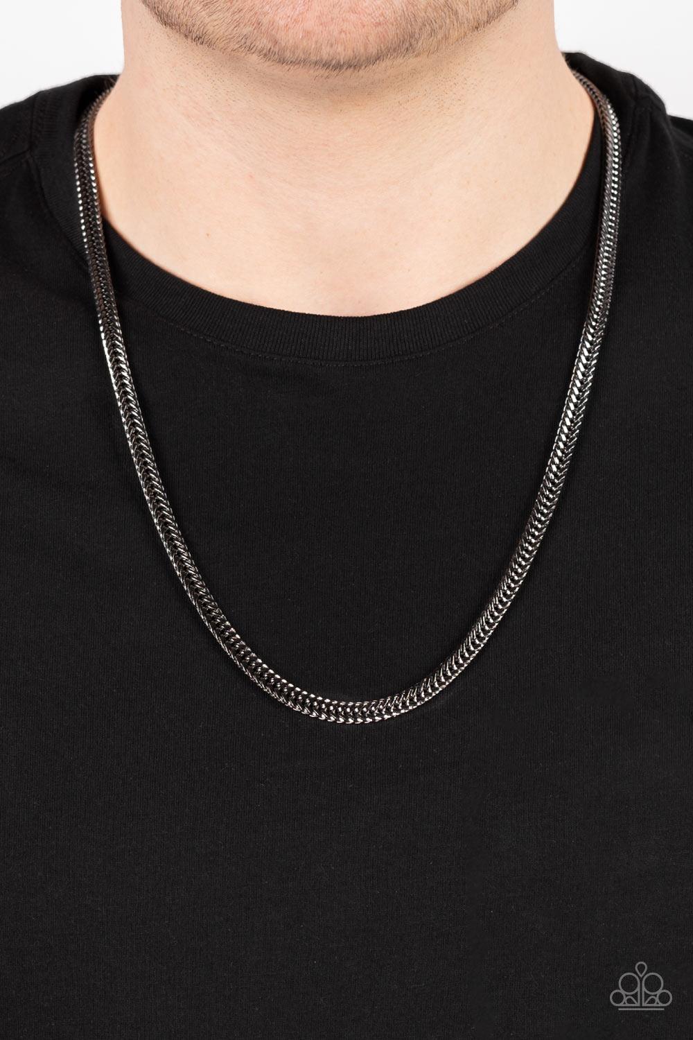 Paparazzi Accessories ❋Downtown Defender - Black Mens Necklace❋ Flat Rate Ship $4.50❋ - Image #2