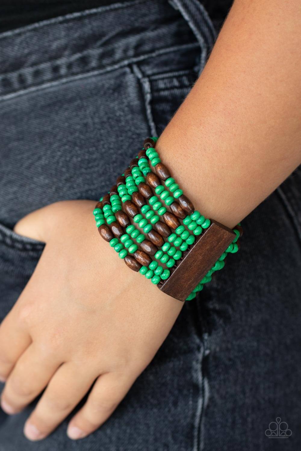 Paparazzi Accessories ❋Tropical Nirvana - Green Bracelet❋ Flat Rate Ship $4.50❋ - Image #2