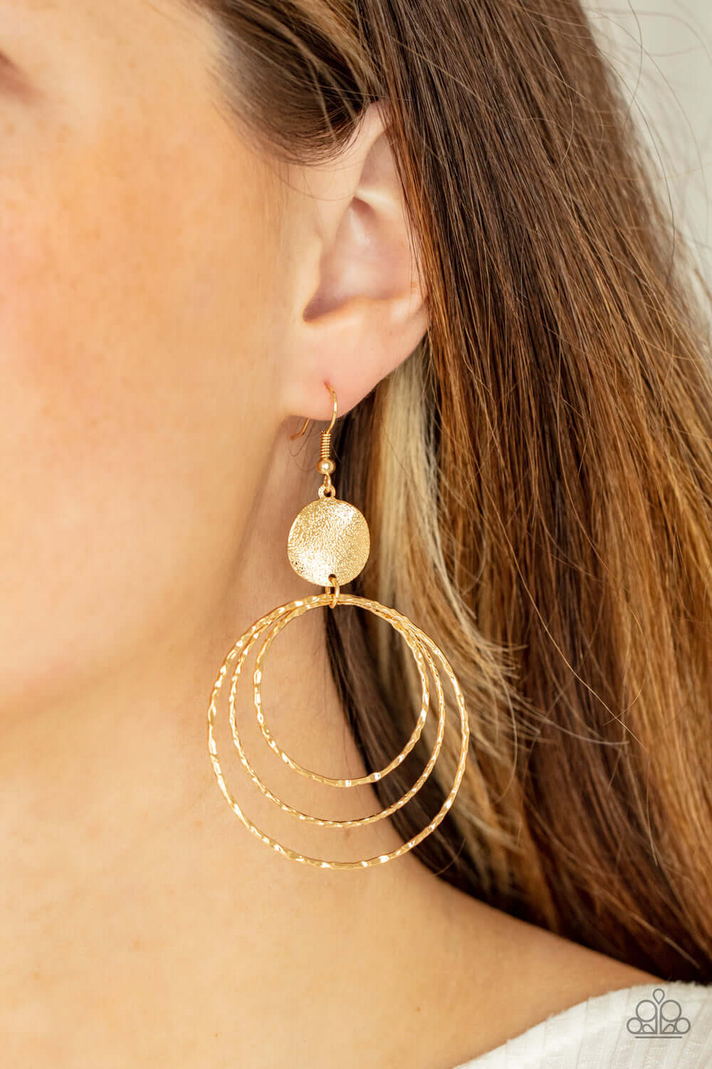 Paparazzi Accessories ❋Universal Rehearsal - Gold Earrings❋ Flat Rate Ship $4.50❋ - Image #2