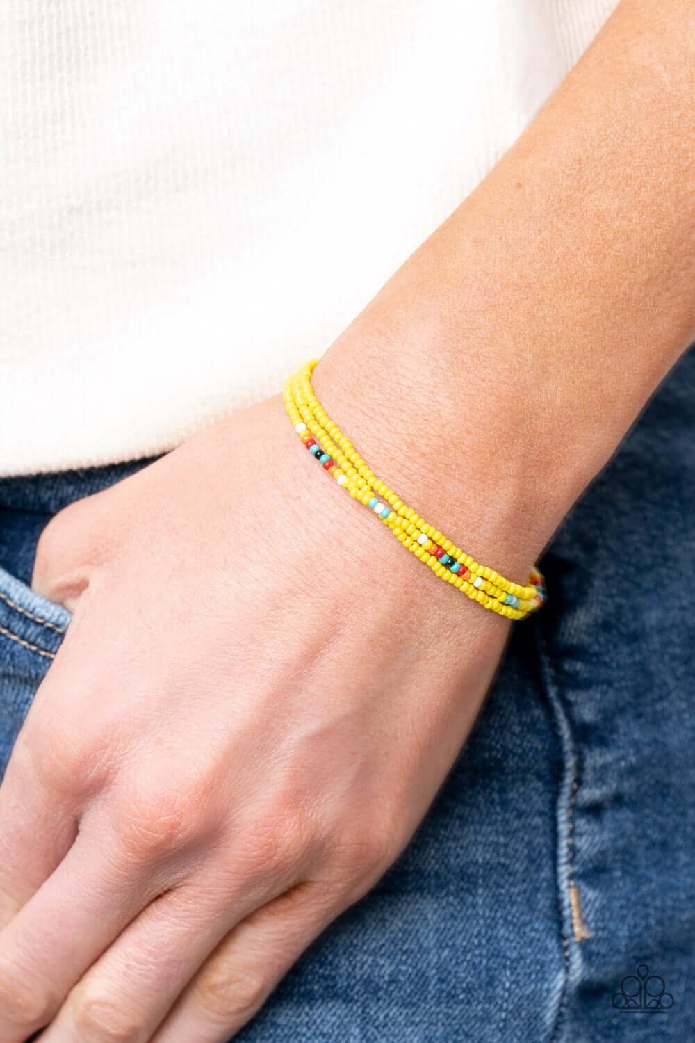 Paparazzi Accessories ❋Basecamp Boyfriend - Yellow Bracelet❋ Flat Rate Ship $4.50❋ - Image #2