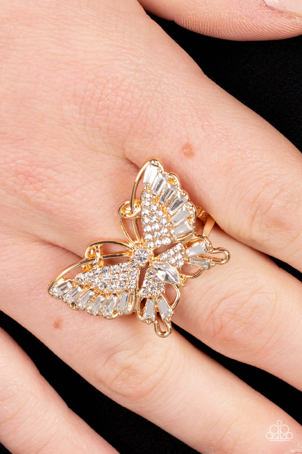 Paparazzi Accessories ❋Fearless Flutter - Gold Ring❋ Flat Rate Ship $4.50❋ - Image #2